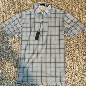 Turtleson Davis Plaid Pique Performance Golf Polo - S
